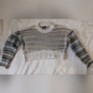 Urban Outfitters Multitone Knit Cropped Sweater